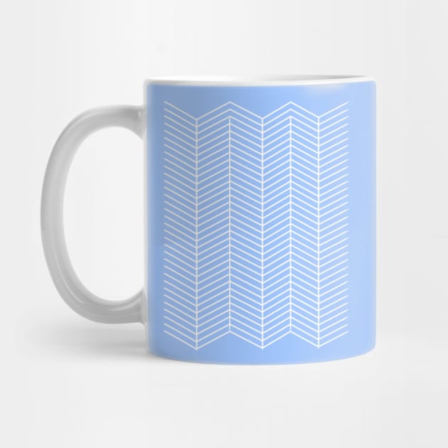 Herringbone Sky Blue by lucybrownlane